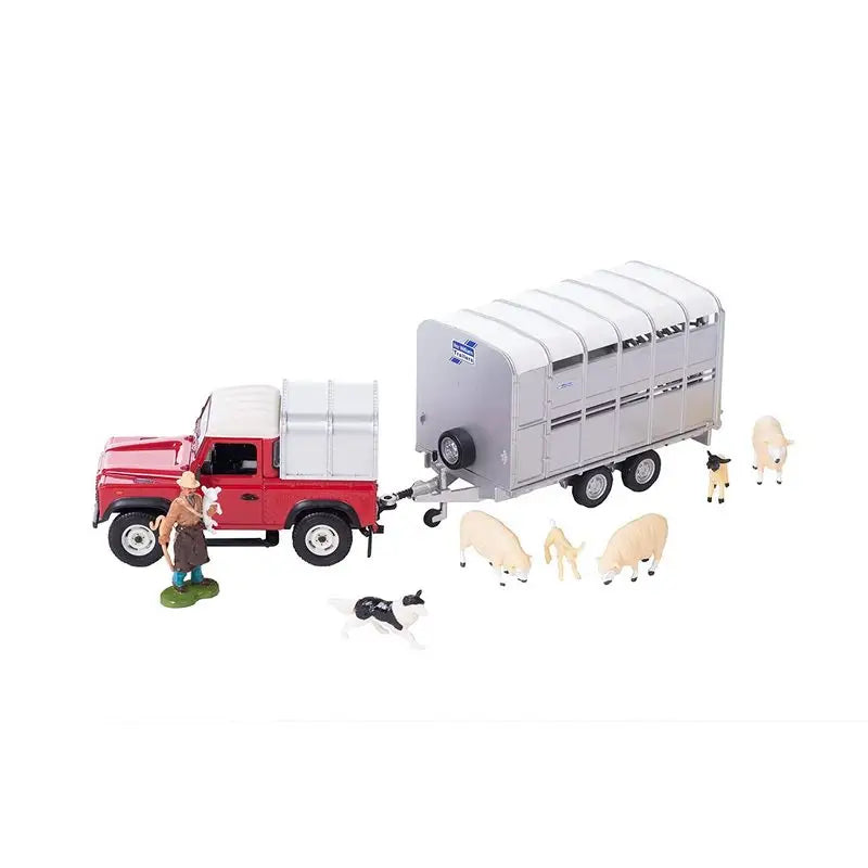 Britains Land Rover And Livestock Trailer Set 1:32 Scale -