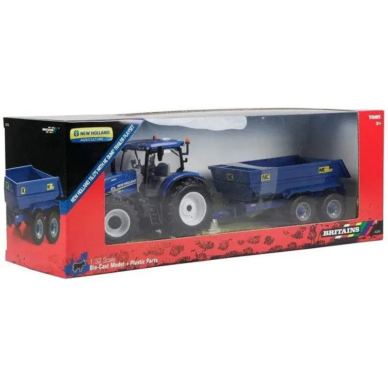 Britains New Holland T6.175 With NC Dump Trailer Playset