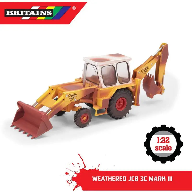 Britains Weathered JCB 3C Mark III 1:32 Scale - Toys