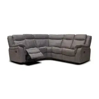 Brooklyn Fabric Reclining Sofa Range - Charcoal / Hazel