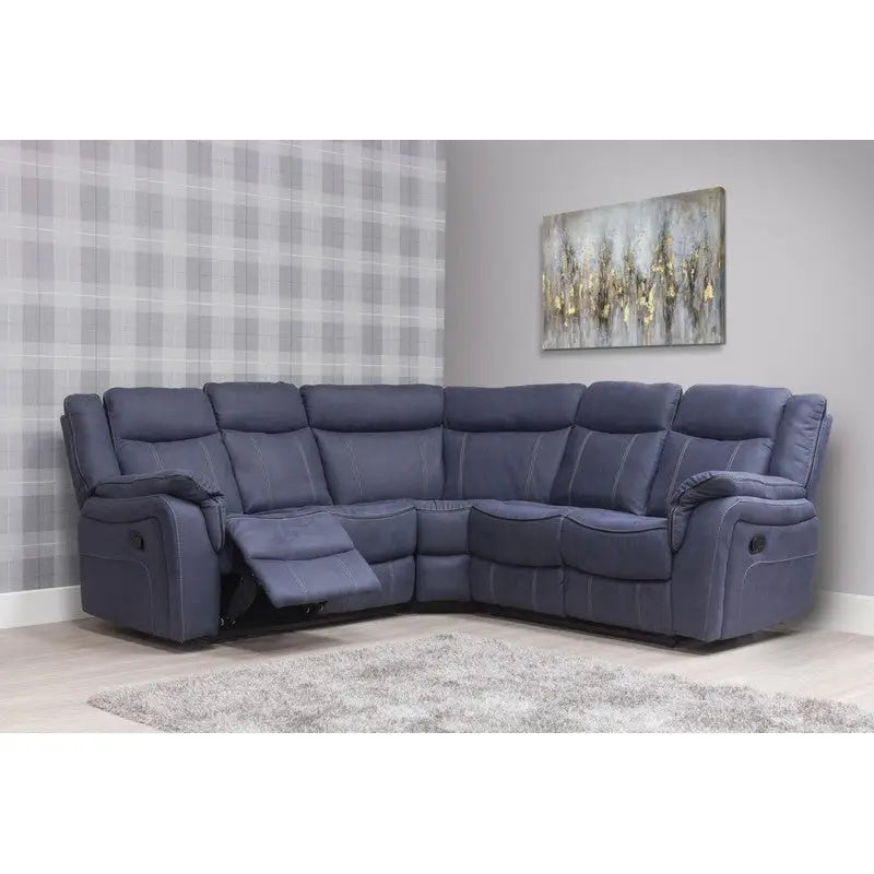 Brooklyn Fabric Reclining Sofa Range - Charcoal / Hazel /