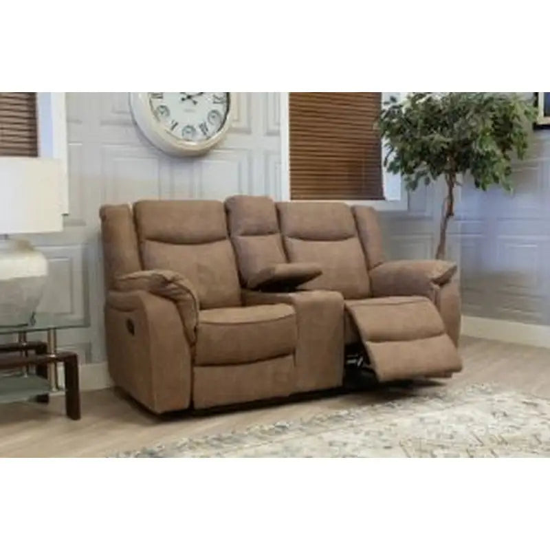 Brooklyn Fabric Reclining Sofa Range - Charcoal / Hazel