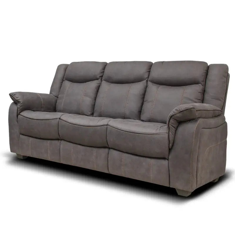 Brooklyn Fabric Reclining Sofa Range - Charcoal / Hazel /