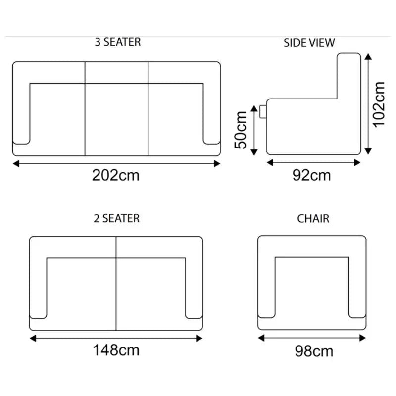 Brooklyn Fabric Reclining Sofa Range - Charcoal / Hazel /
