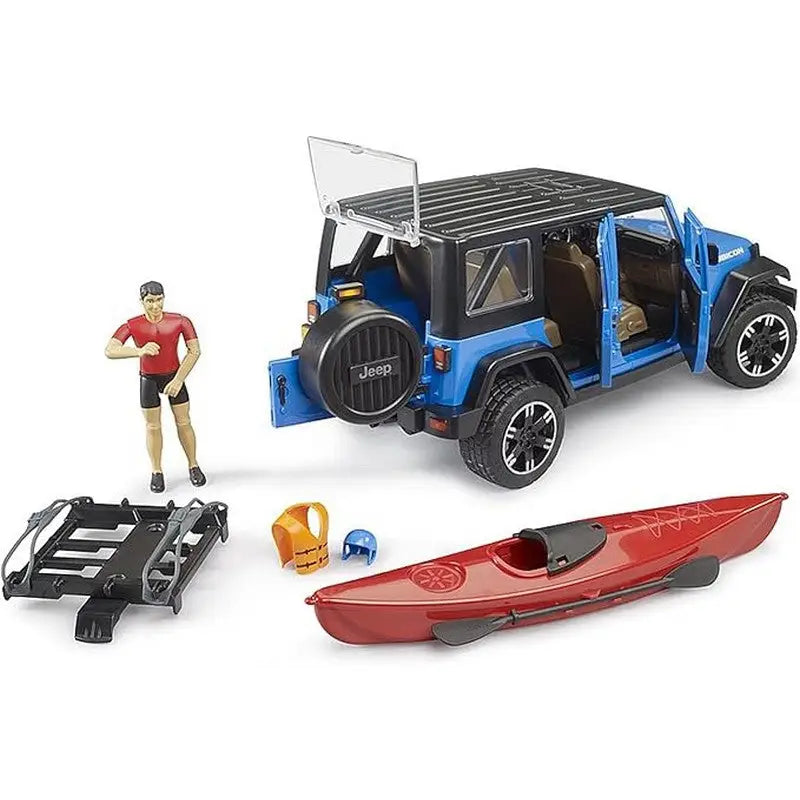 Bruder Jeep Wrangler Rubicon With Kayak & Figure - Toys >>