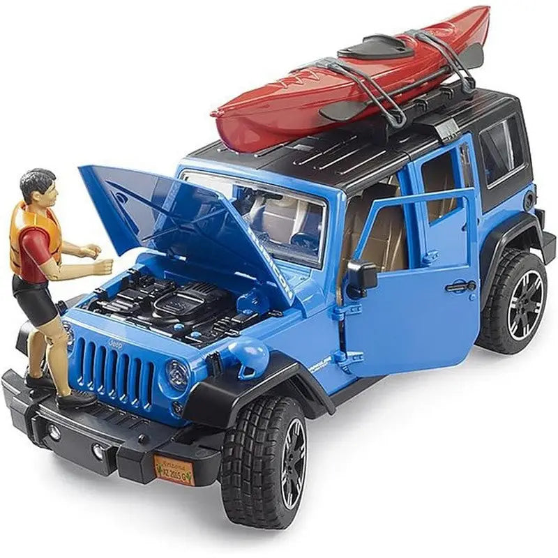 Bruder Jeep Wrangler Rubicon With Kayak & Figure - Toys >>