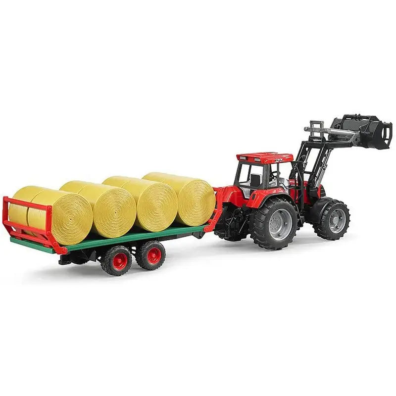 Bruder Low Loader Trailer With 4 Round Bales 1:16 Scale -