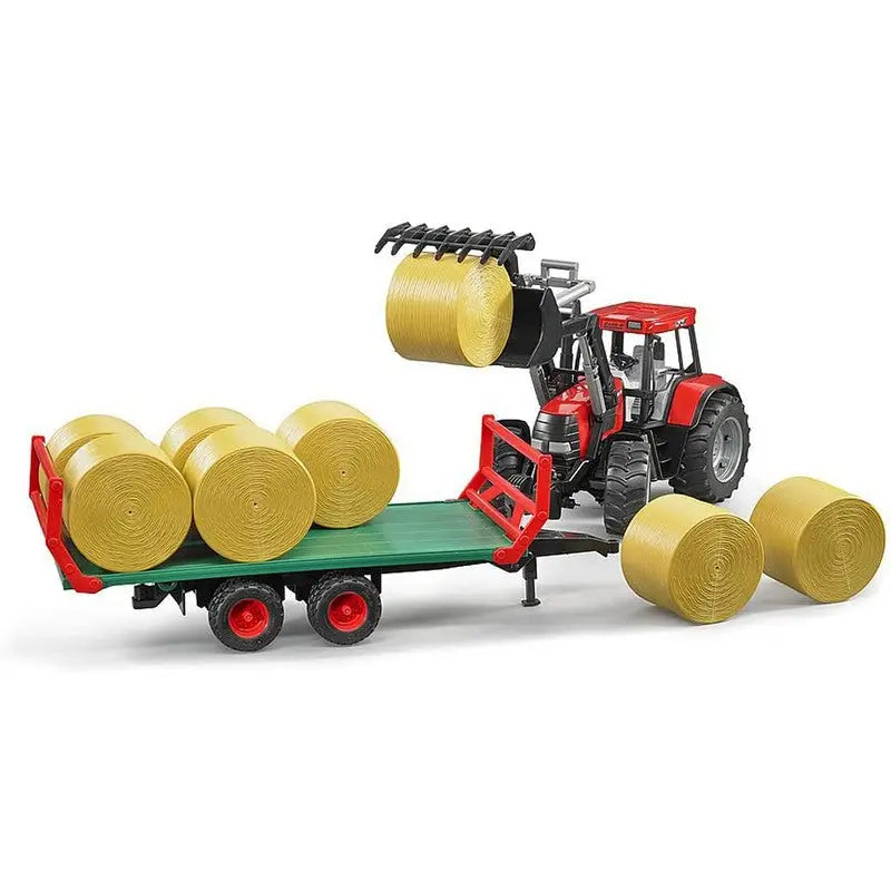 Bruder Low Loader Trailer With 4 Round Bales 1:16 Scale -