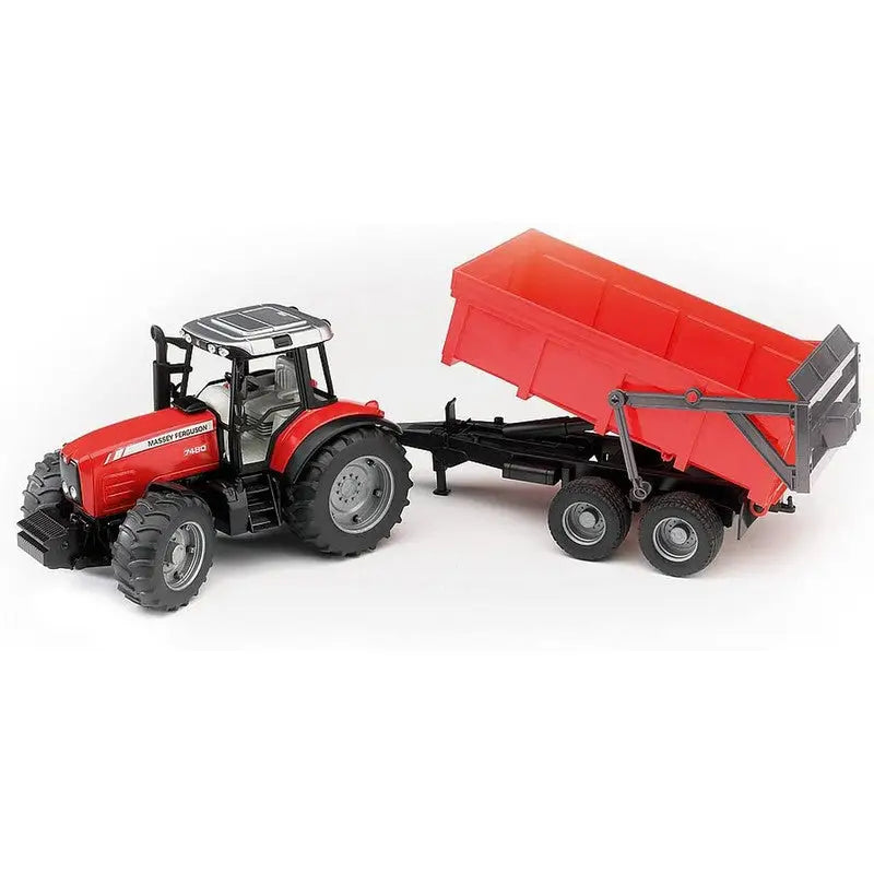 Bruder Massey Ferguson 7480 Tractor & Tipping Trailer 1:16