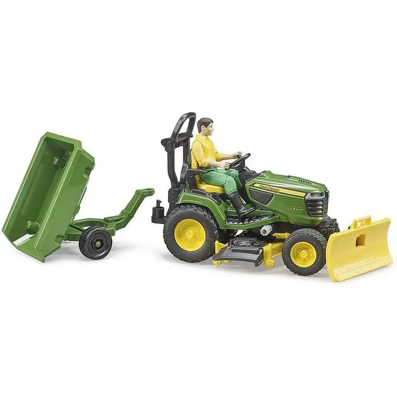 Bruder Ride On Mower Set Including Figure 1:16 Scale - Toys