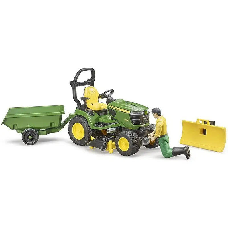 Bruder Ride On Mower Set Including Figure 1:16 Scale - Toys
