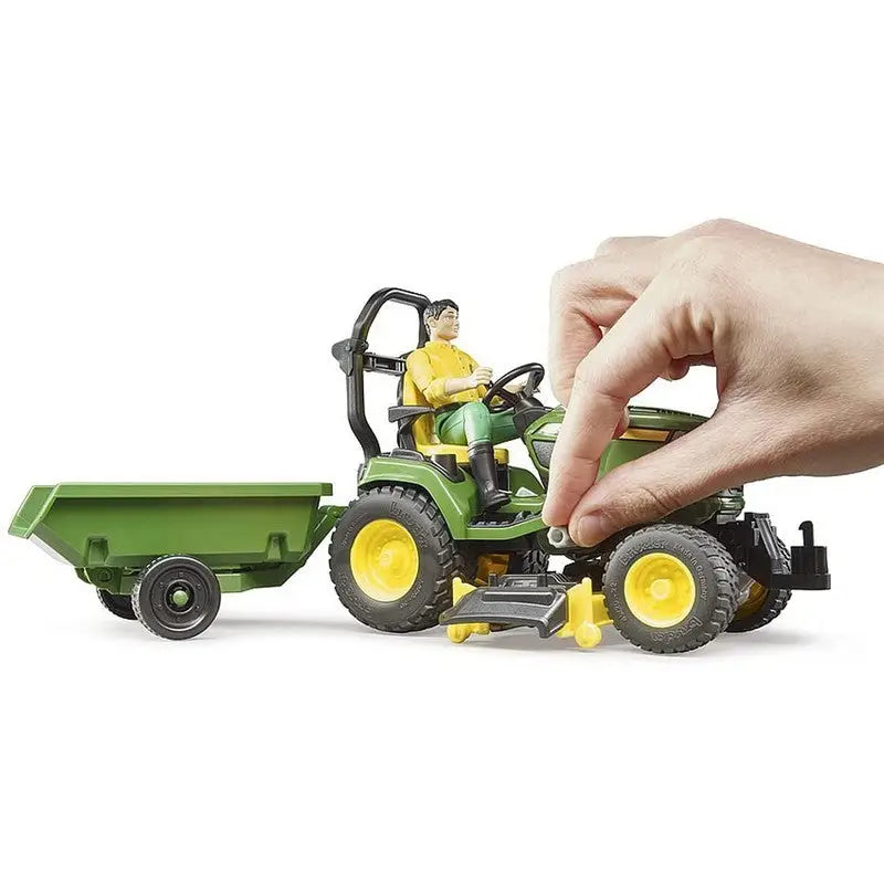 Bruder Ride On Mower Set Including Figure 1:16 Scale - Toys