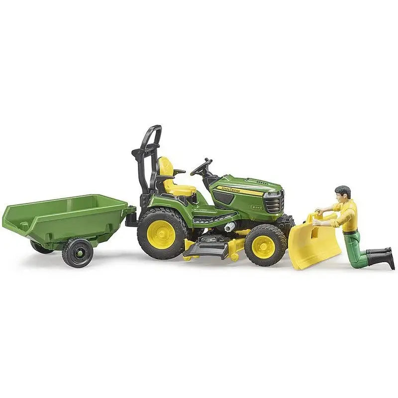 Bruder Ride On Mower Set Including Figure 1:16 Scale - Toys