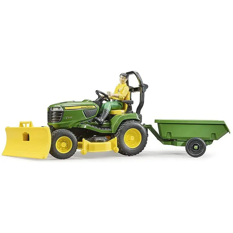 Bruder Ride on Mower Set Including Figure 1:16 Scale Stewart and