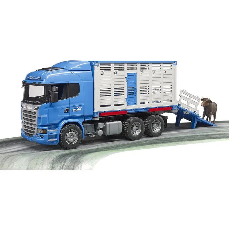 Bruder Scania R-Series Cattle Transport Truck Lorry With 1