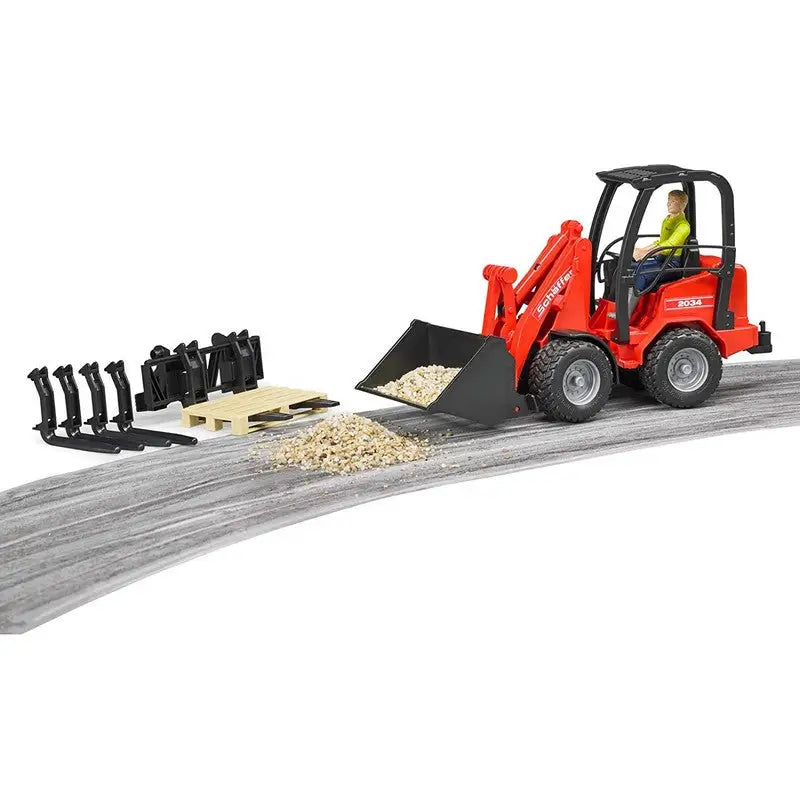Bruder Schaffer Compact Loader With Driver 1:16 Scale - Toys