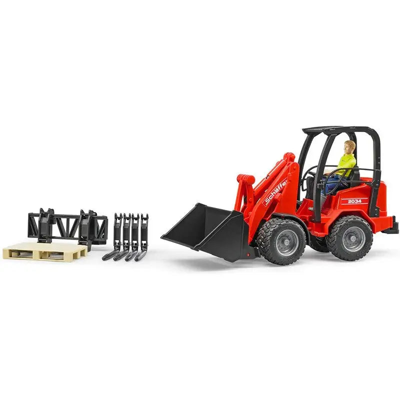 Bruder Schaffer Compact Loader With Driver 1:16 Scale - Toys