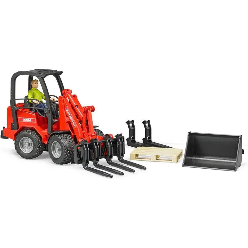Bruder Schaffer Compact Loader With Driver 1:16 Scale - Toys