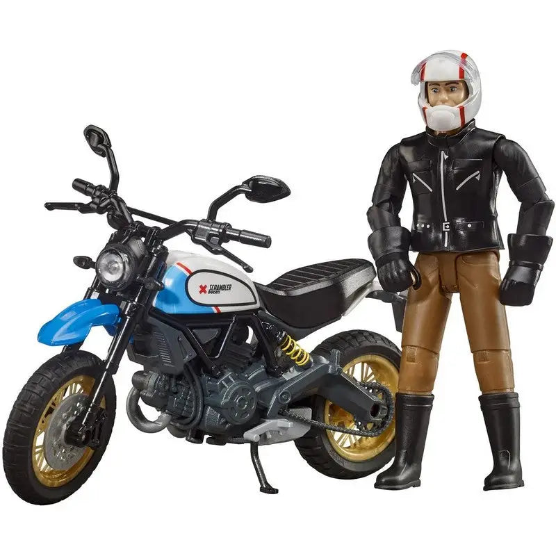 Bruder Scrambler Desert Sled W/ Driver Toy - White/Blue &