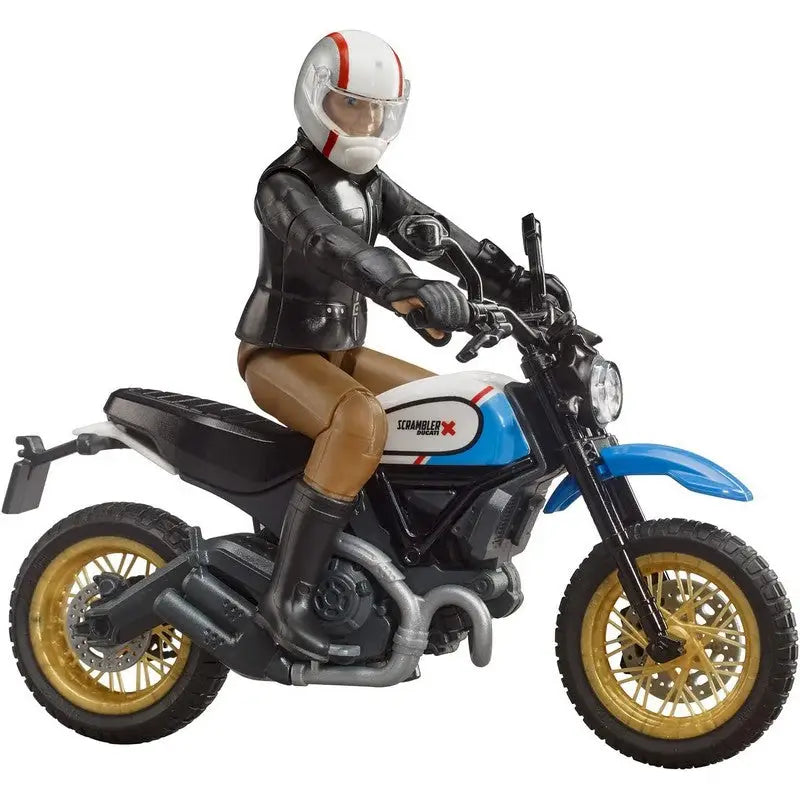 Bruder Scrambler Desert Sled W/ Driver Toy - White/Blue &