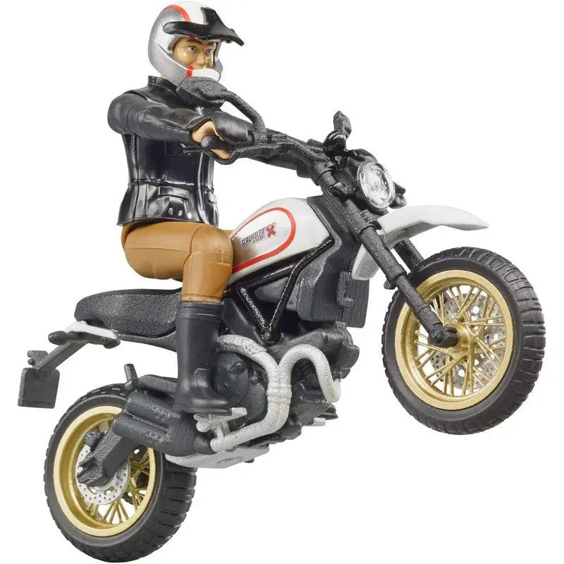 Bruder Scrambler Desert Sled W/ Driver Toy - White/Blue &
