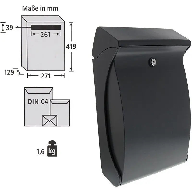 Burg-Wachter Sterling Swing High Quality Plastic Post Box -