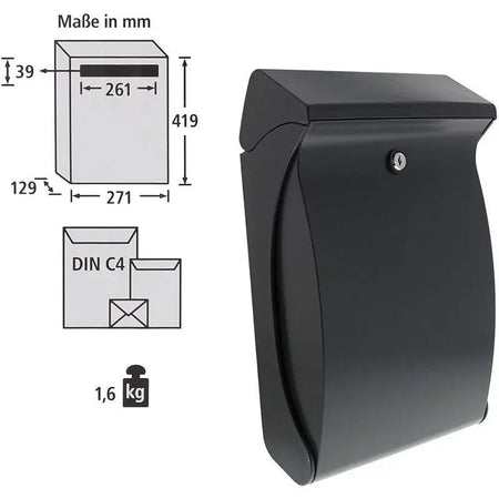 Burg-Wachter Sterling Swing High Quality Plastic Post Box -