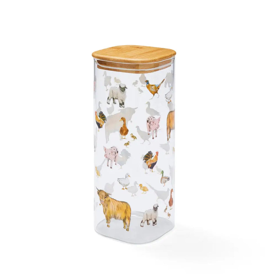 Buttercup Farm - 2.0Lt Glass Jar Push Bamboo Lid -