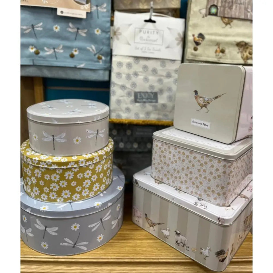 Buttercup Farm - Set 3 Square Tins - Kitchenware