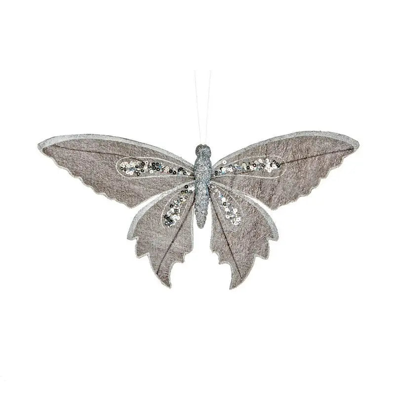 Butterfly Clip On 20cm - Various Colours Available - Grey -