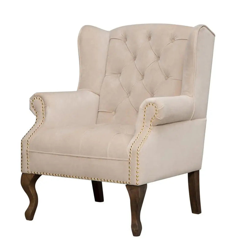 Button Back Sand Armchair 74 x 79 x 100cm - Arm Chairs