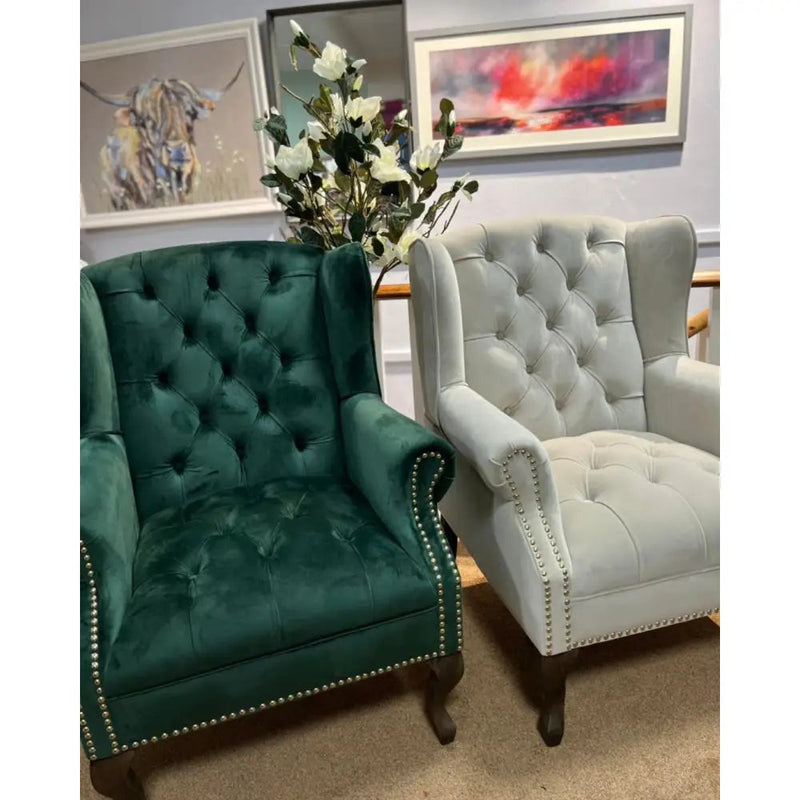 Button Back Sand Armchair 74 x 79 x 100cm - Arm Chairs