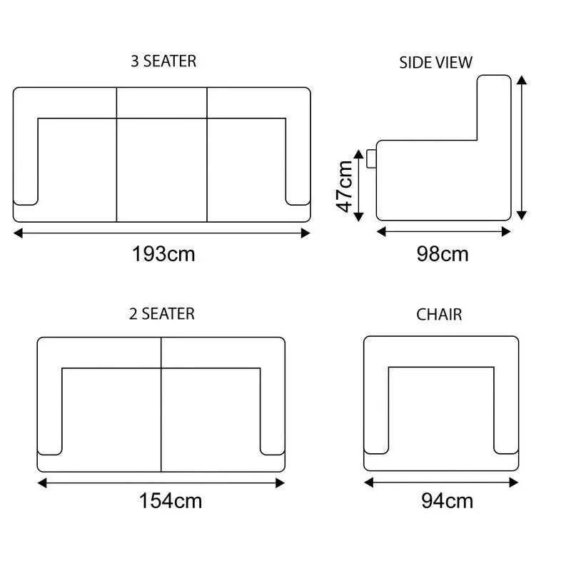 Cadis Full Leather Sofa Suite - Light Grey / Blue - Assorted