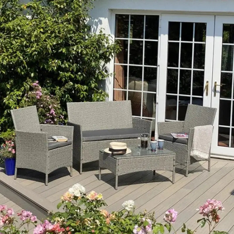 California Grey Coffee Table Set - 4 Piece Set - Garden