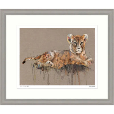 CanT Wait To Be King Framed Lion Picture - 65 X 55cm -