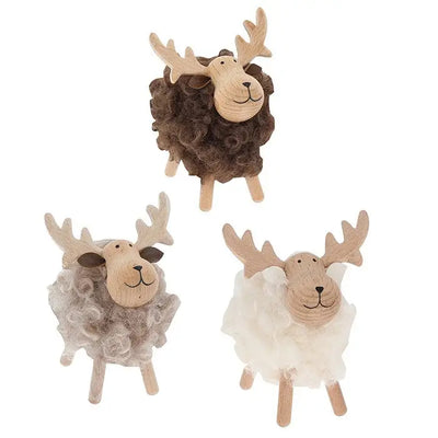 Caribou Cutie Reindeer Standing - 3 Assorted Designs 1 Sent