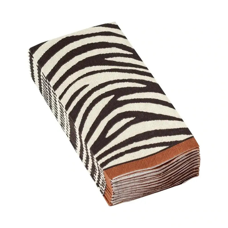 Caspari Hankies - Serengeti / Zebra Print (10 Pack) -