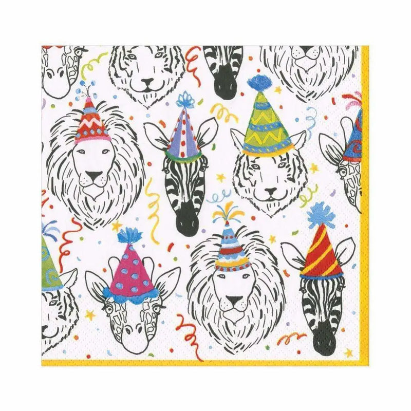 Caspari Luncheon Napkin - Safari Birthday (20 Pack) -