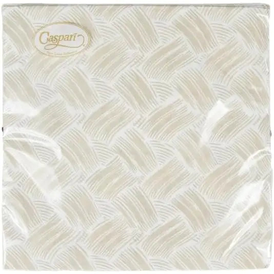 Caspari Napkin - Beige Basketry Flax (20 Pack) - Giftware