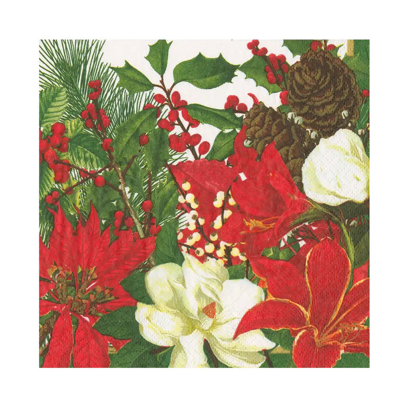 Caspari Napkin - Christmas Garden (20 Pack) - Seasonal >>