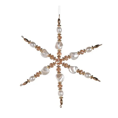 Champagne And Faux Pearl Snowflake - Seasonal >> Christmas