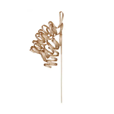 Champagne Gold Curly Glitter Stem 70cm - Seasonal >>