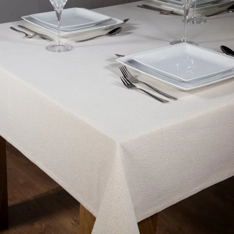 Champagne Gold Glittered Lurex Table Cloth 2x1.3m - Seasonal