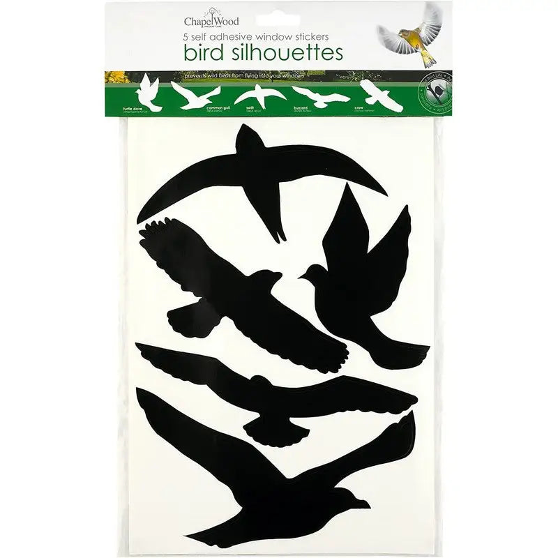 Chapelwood Window Silhouettes Bird Decoy Stickers -
