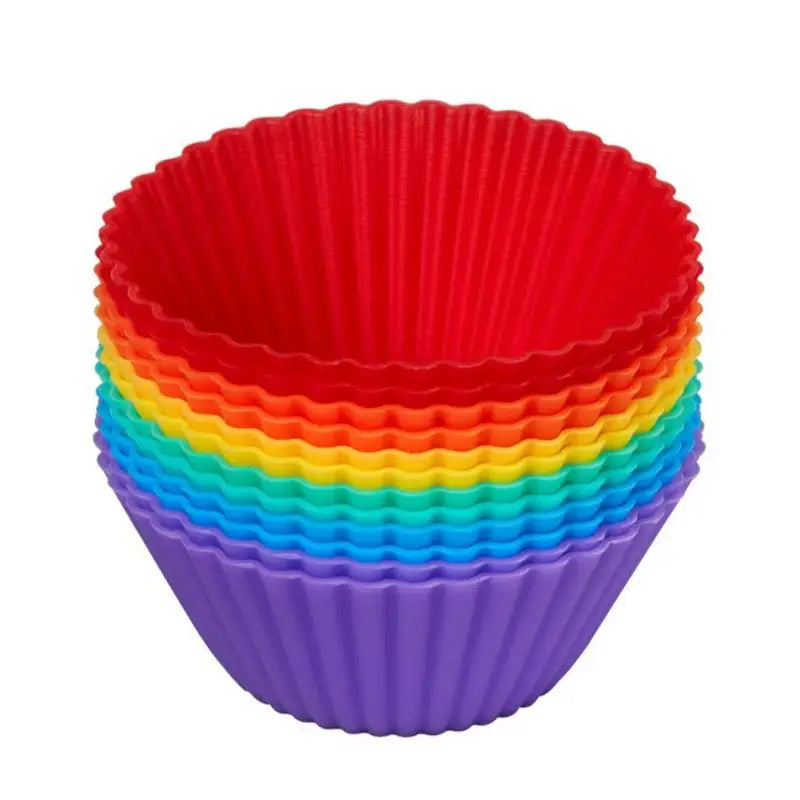 Chef Aid Reusable Silicone Coloured Bun Cases - 12 Pack