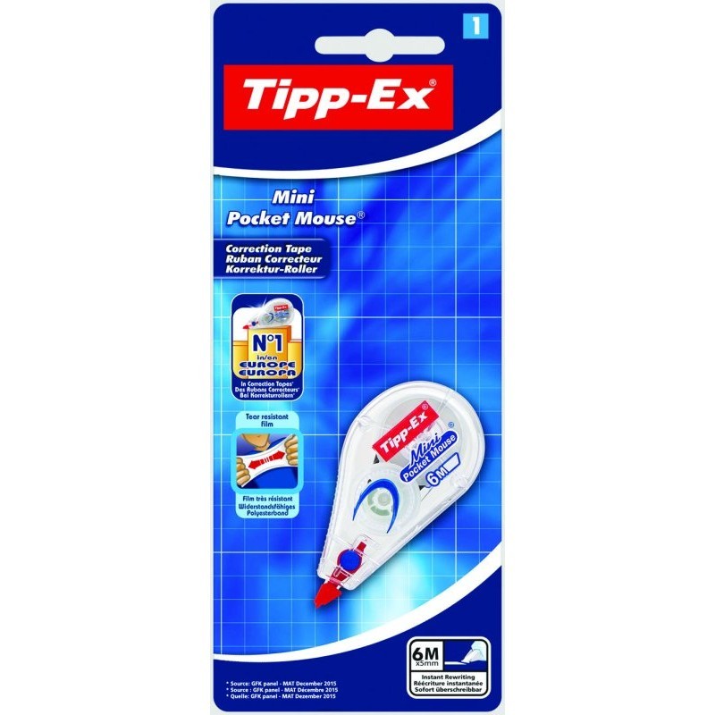 Tipp-Ex Corrective Tape Mini Pocket Mouse - 6 Meters
