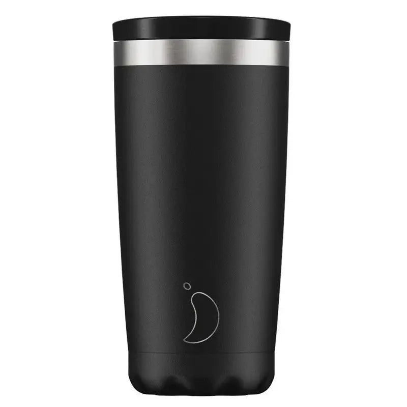 Chilly’s 500ml Coffee Cup Mono Black - Travel Mug