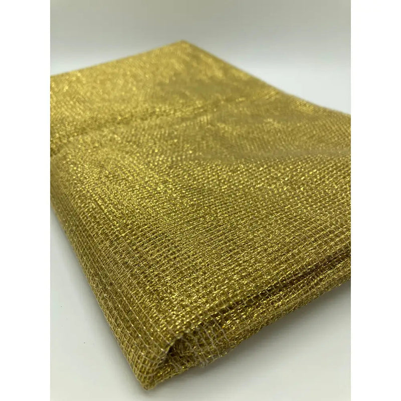 Christmas 5cm Pack Gold Net Fabric - Fabric