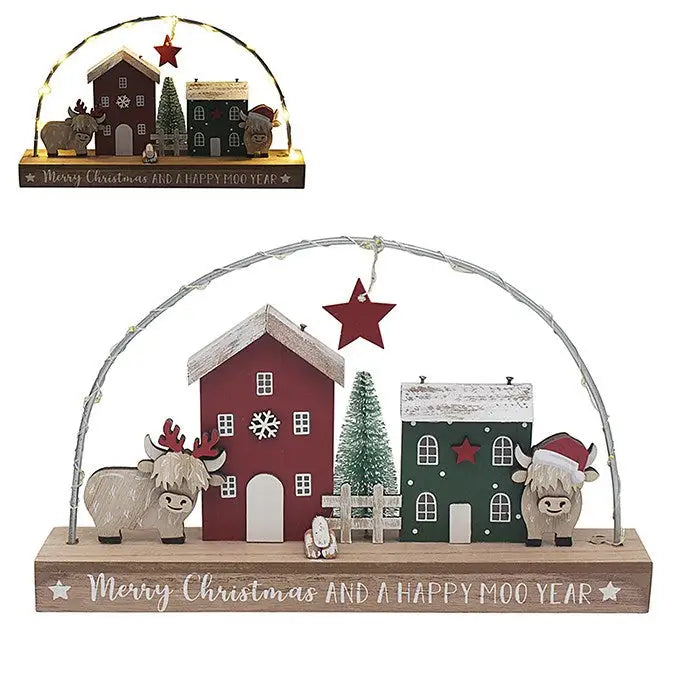 Christmas Highland Cow Standing LED - Seasonal >> Christmas