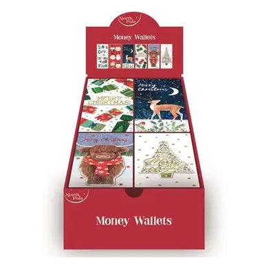 Christmas Money Wallet - 6 Asst. 1 Sent - Seasonal >>
